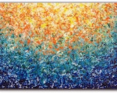 Original Abstract Impressionist Art, Abstract Landscape Oil Painting, Contemporary Garden Art, Abstract Flowers Spring Art, Wall Art, 5 x 7