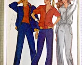 Jumpsuit Jacket and Sweat Pants Workout Wear Misses Jane Tise Quick Butterick 6684 Size 10