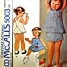 Toddler Reversible Pinafore Apron Dress with Appliques and Panties Diaper Cover McCalls 5003 Size 1