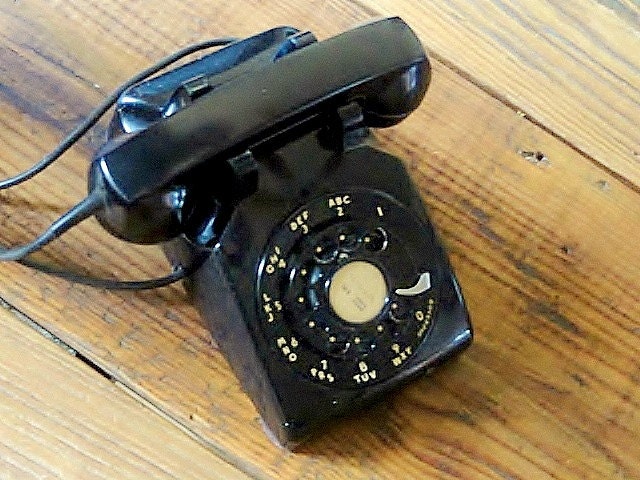 1954 Black Rotary Western Electric Collectible Telephone, All Matching Numbers