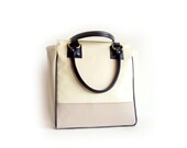 Nude Leather Tote Bag, Shopping Bag, Shoulder Bag, Beige Cream Carryall bag, Everyday Bag