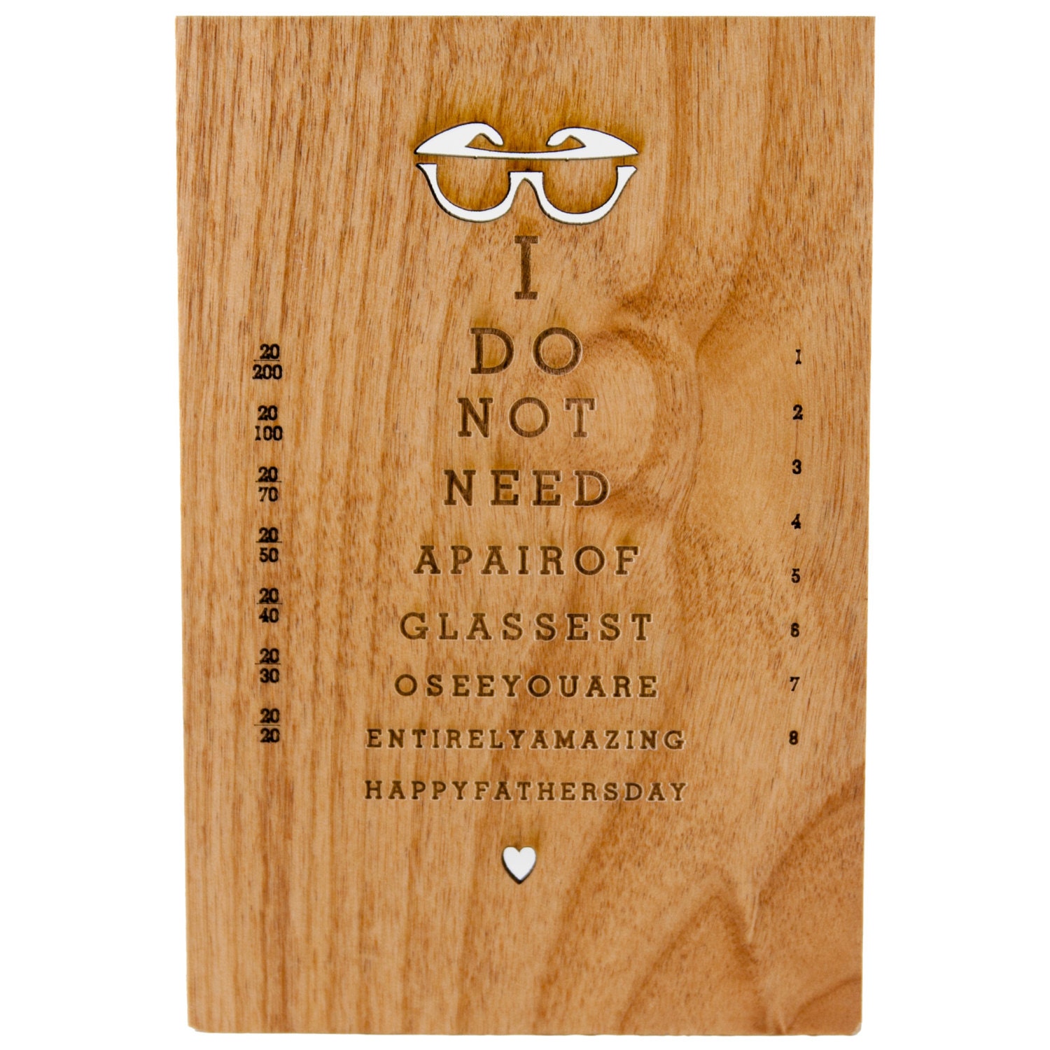 Father's Day Card -- You are Entirely Amazing (Real Wood)