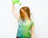 Green bug- chiffon top