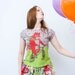 Fox on the bike- chiffon top