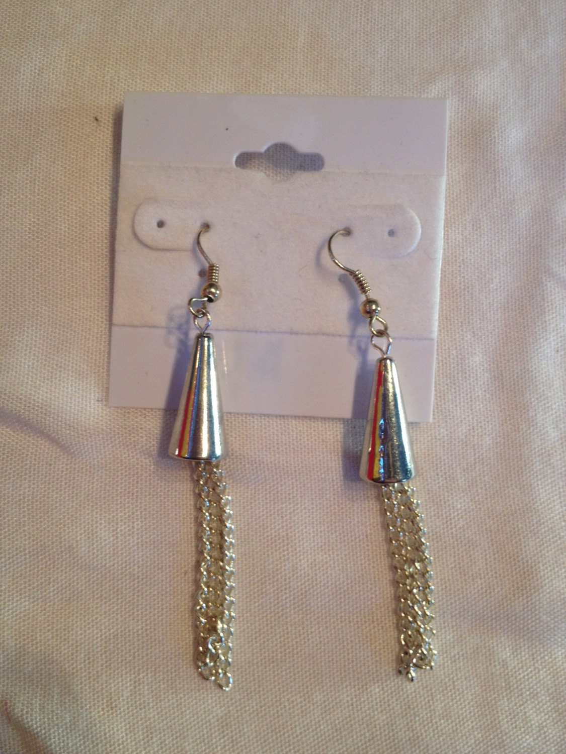 Silver dangle earrings