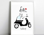 FRENCH BULLDOG - france - dog print - Frenchie - Bouledogue Francais - french bulldog art print