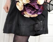 Bridal Bouquet Paper flower Bouquet  alternative bouquet purple, Ivory  paper flowers