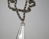 Vintage Crystal Pendant Necklace.