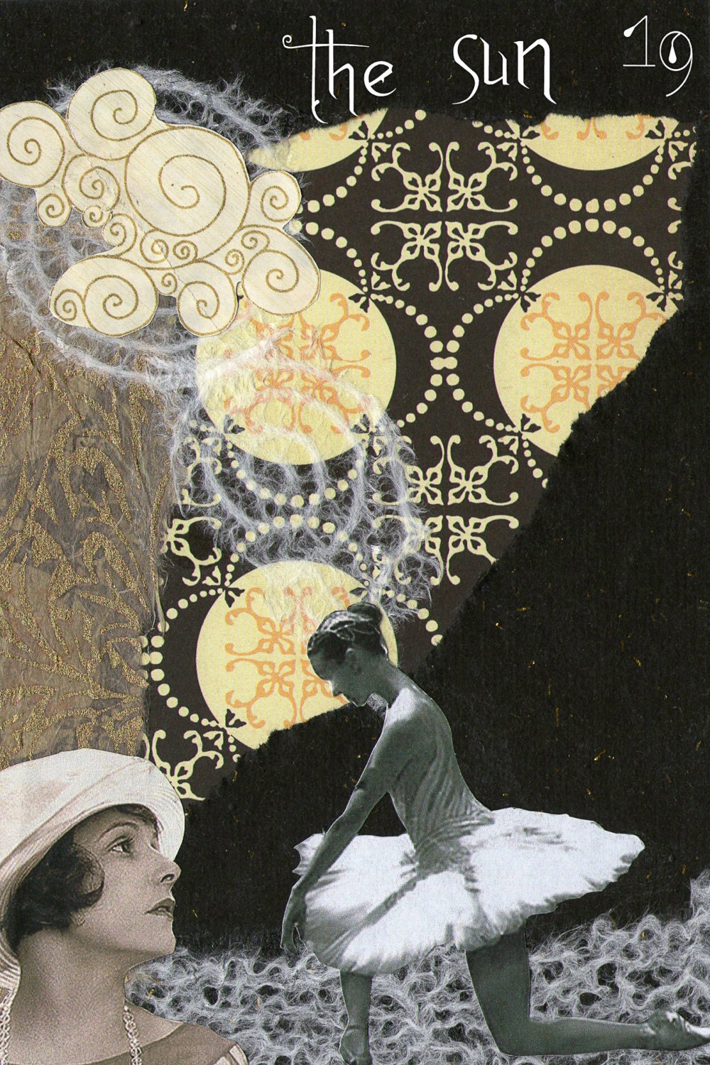 The Sun 4x6 tarot card fine art print matted to 5x7