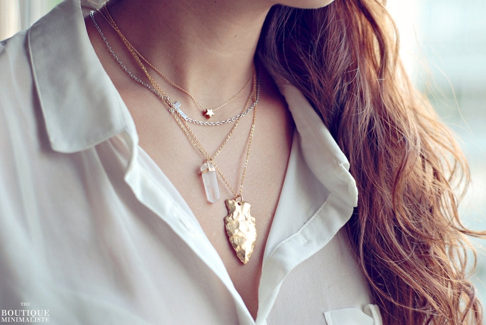 Gold Arrowhead Necklace
