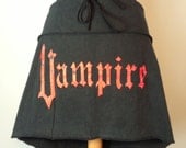 Vampire T Shirt Skirt / Recycled Cotton Tees / Goth / industiral / Vampire / Short / Gift for Her / T-Skirt