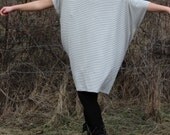 Handmade Plus size Oversized One size Maxi Extra Large Stripes Elastic Cotton tricot spring dress/caftan/sundress/tunic/top/tshirt/blouse