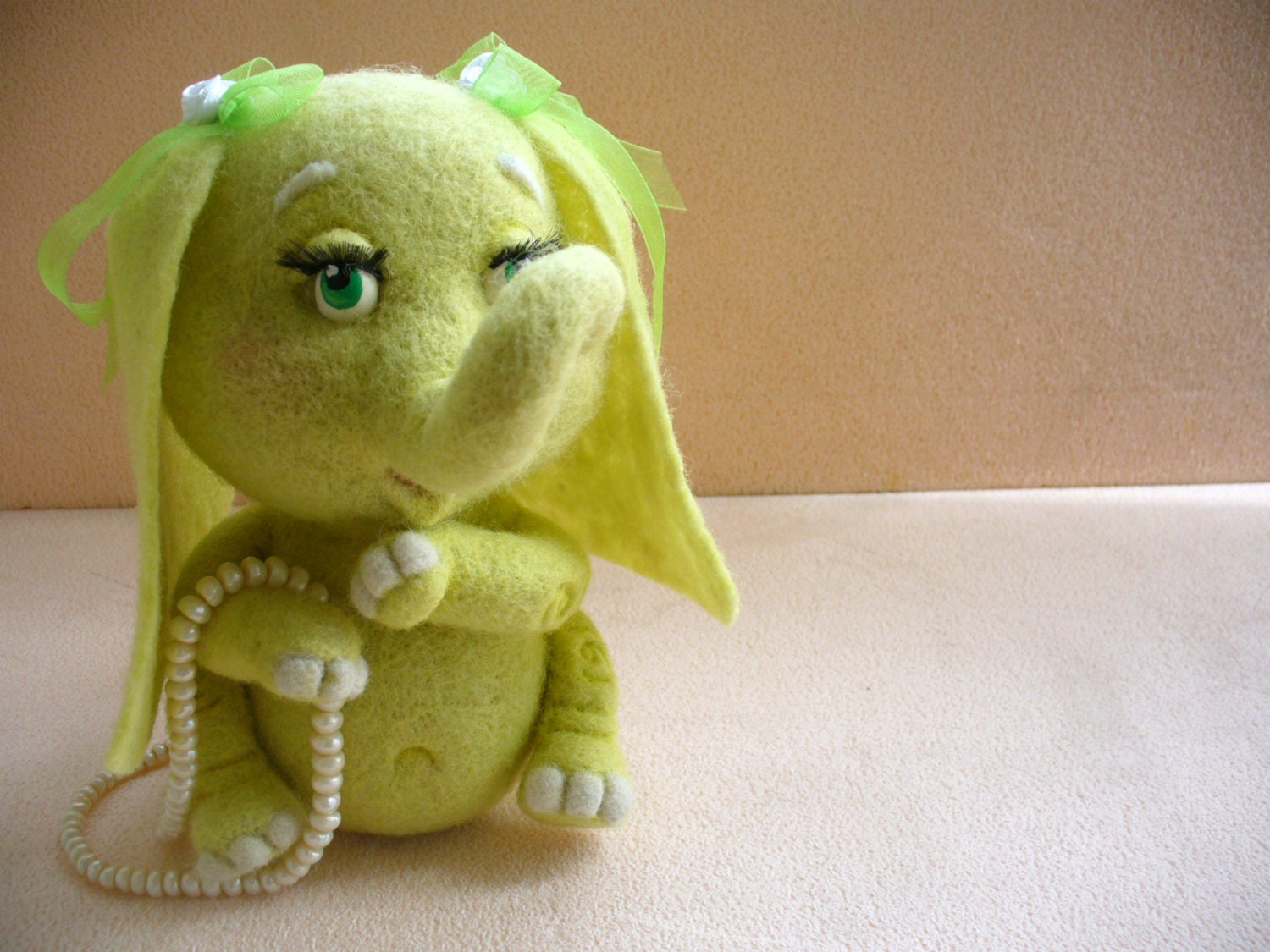 Needle Felted Toy. Handmade. Elephant.
