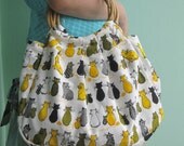 Handmade Spring Summer Womens Fabric Handbag With Cats Bag Purse Tote Shopper NEW