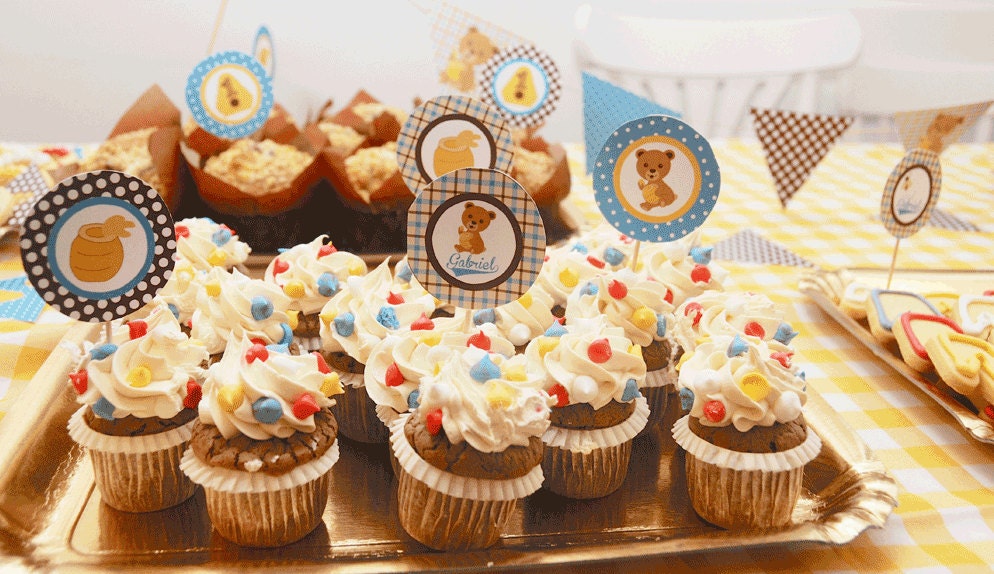 Little Bear and Honey Party Decorations - Printable Party - PDF
