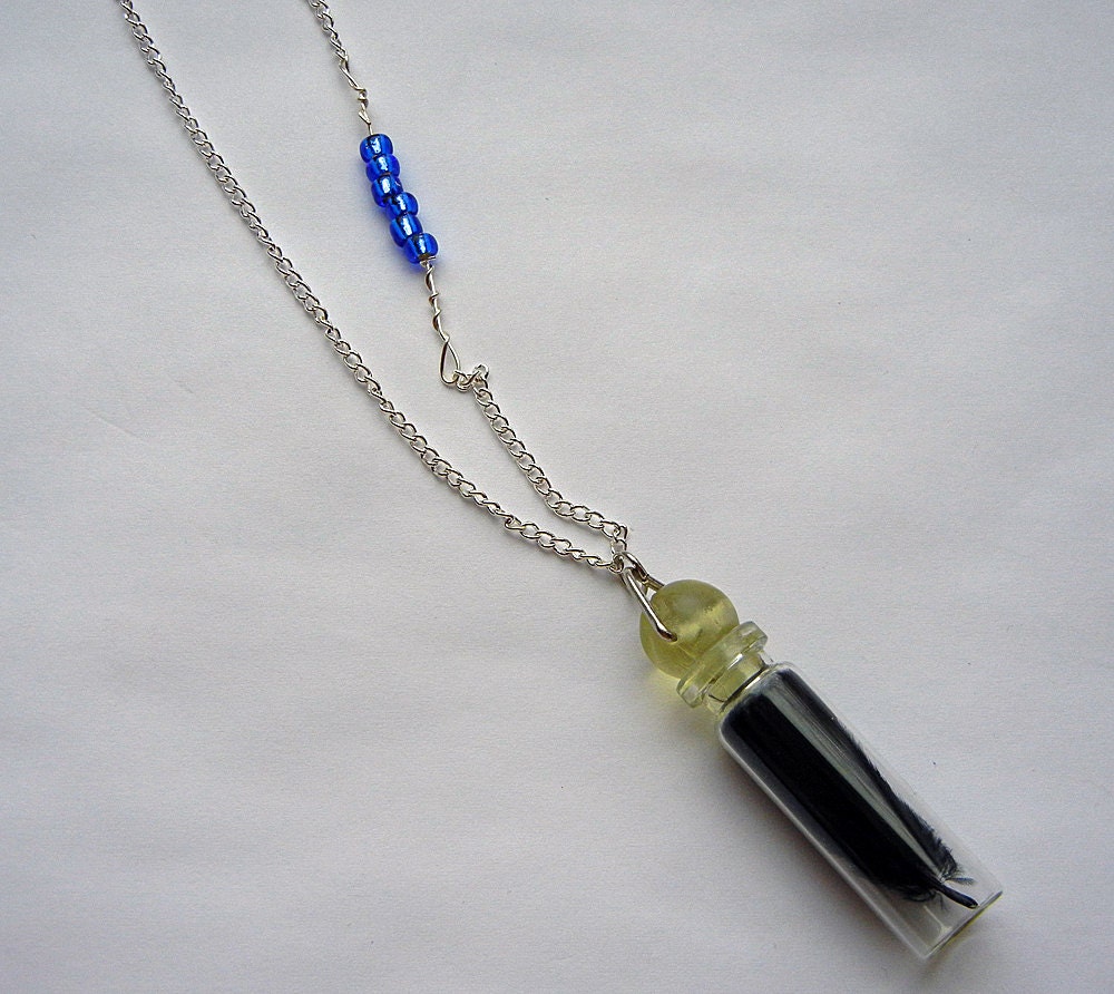 Castiel's Feather-in-a-bottle Necklace