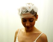 White & Yellow Wedding Hair Accessories, Flower, Veil, Head Piece, Floral Crown Hairband, Country Rustic Weddings, Free shipping EU, US, CAN