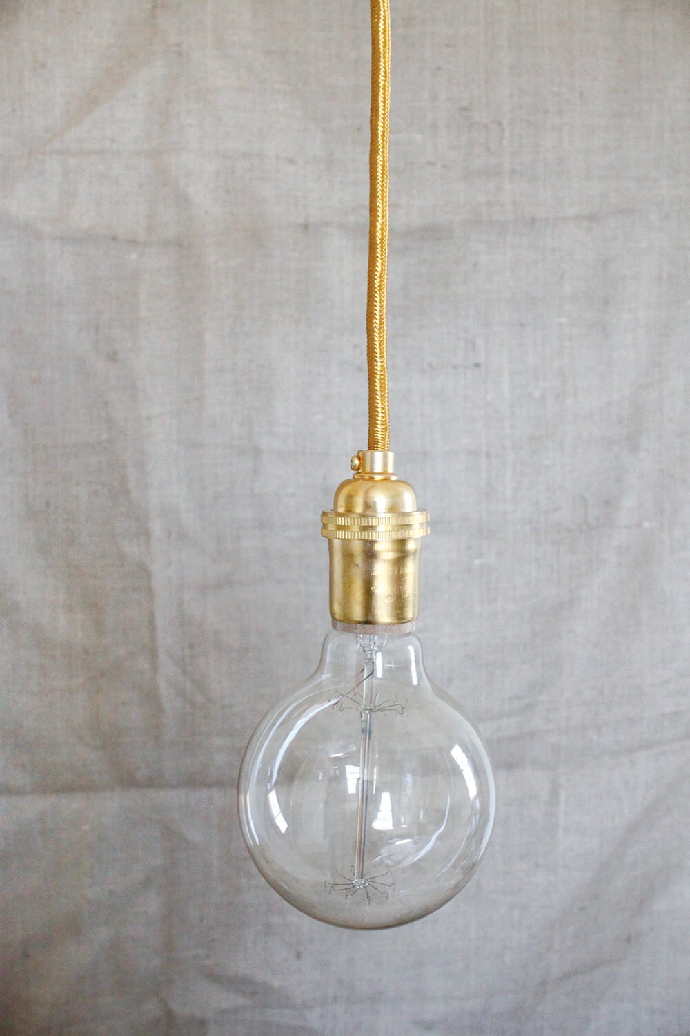 Modern Edison Pendant Light Kit // Gold on Gold ashtrygutierrez