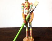 neon colors artist mannequin - unique home decor - orange lime green red turquiose colorful - WyomingCreativeART