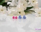 Two Pair Heart Earrings, Small Post Earring, Summer Jewelry