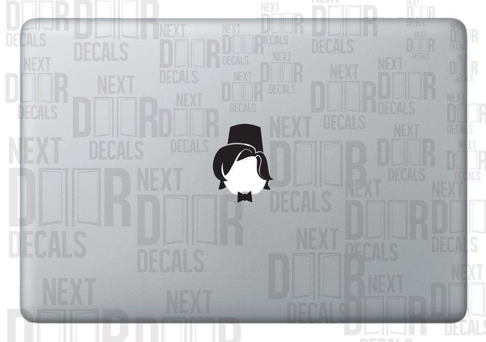 Dr. Who Inspired 11th / Matt Smith Eleventh Doctor Apple Laptop Sticker Decal