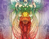 CHAKRA - INSIPIRATIONAL ART - signed prints by Linda Ravenscroft - Faerie Chakra (see) - Peace and tranquility