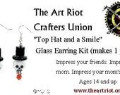 Top Hat and a Smile Glass Bead Earring Kit