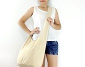 Canvas Bag Cotton bag Shoulder bag Sling bag Hobo bag Boho bag Messenger bag Tote bag Crossbody bag Purse -Cream