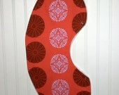 Boutique Bib Burp Cloth- Pressed Flowers in Carmine by Amy Butler