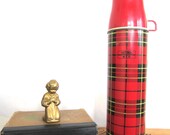 1970s Red Plaid "King-Seeley" Thermos - PaperDarlings