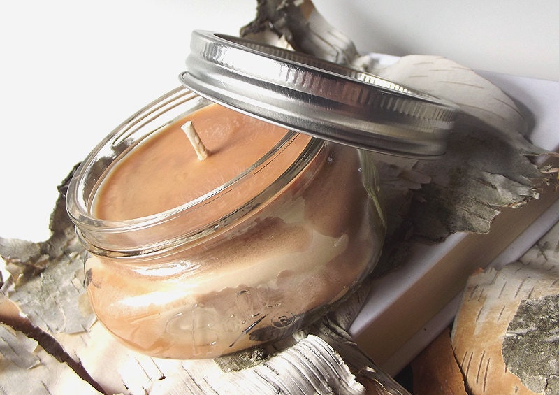 BACON scented Soy Candle - Candle for Men - 8 ounce Mason Jar