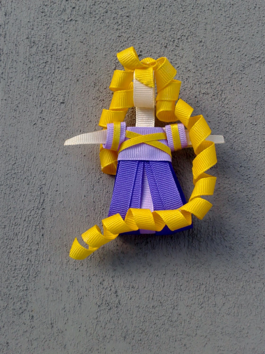 Sculpted Disney's Tangled Inspired Hair Bow  Hair Clip