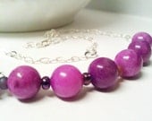 Ama Circle Link Lepidolite Matinee Necklace