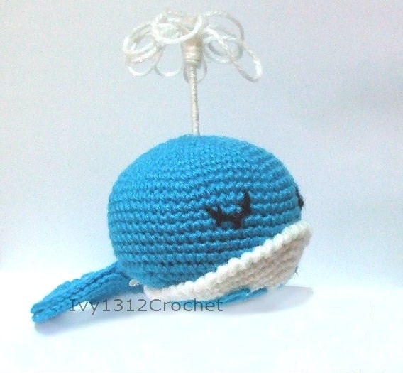 Blue Whale 6.3 - Handmade Amigurumi crochet doll toy Home decoration birthday Baby shower gift