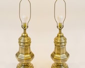 Brass Lamps, Lamp Pair Table Lamps, Hollywood Regency Lamp, Frederick Cooper, Chinoiserie Lamp