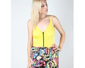 90s Vintage Summer Swim Mini Short Trunks Multi Colored Unisex