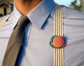Embroidered Wedding Brooch - Build Me Up Buttercup in Grapefruit - Floral without flowers