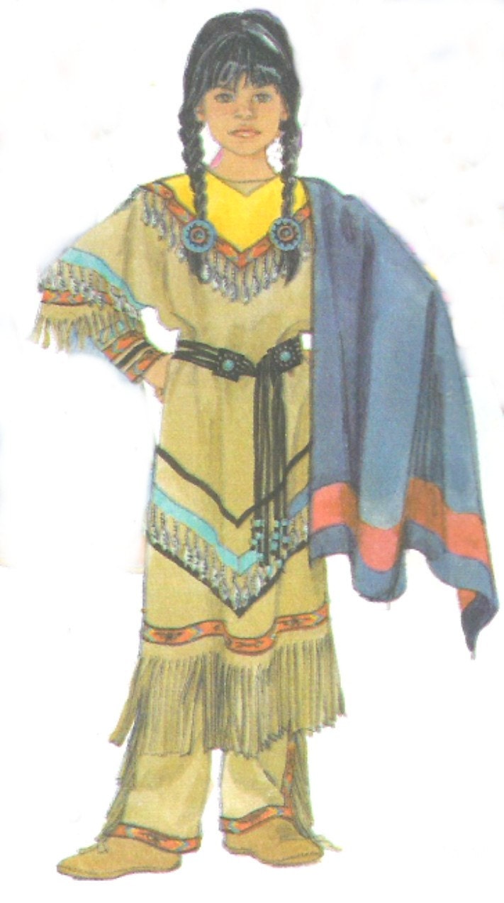 Simplicity 5448 Boys Girls Native American Costume Sizes 3, 4, 5, 6, 7, 8 UNCUT