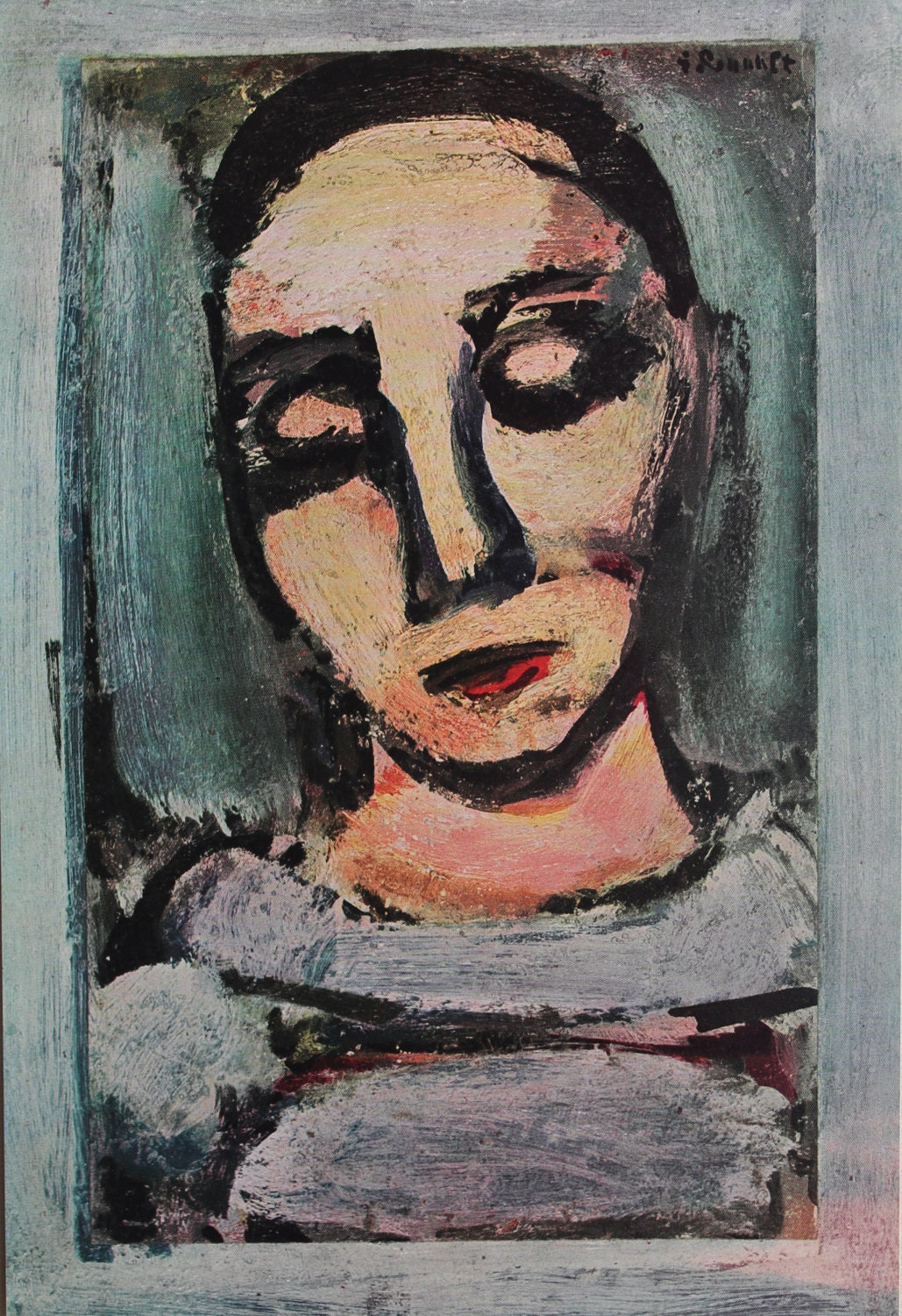 Masterpiece: "Pierrot" By Georges Rouault. A 1950 reproduction color art print