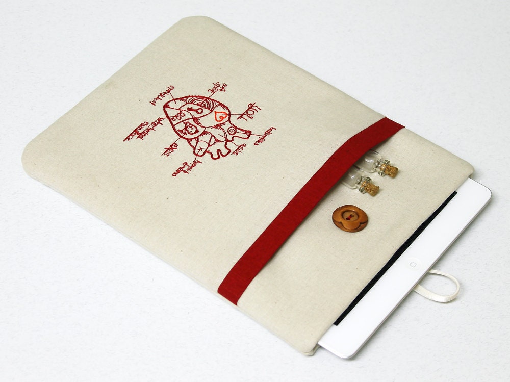 Nexus 10 Sleeve , Samsung Galaxy Tab Case , iPad Cover , Tablet case , Anatomical Heart, Red