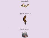 Foods of Arrested Development Print - Hand-Illustrated