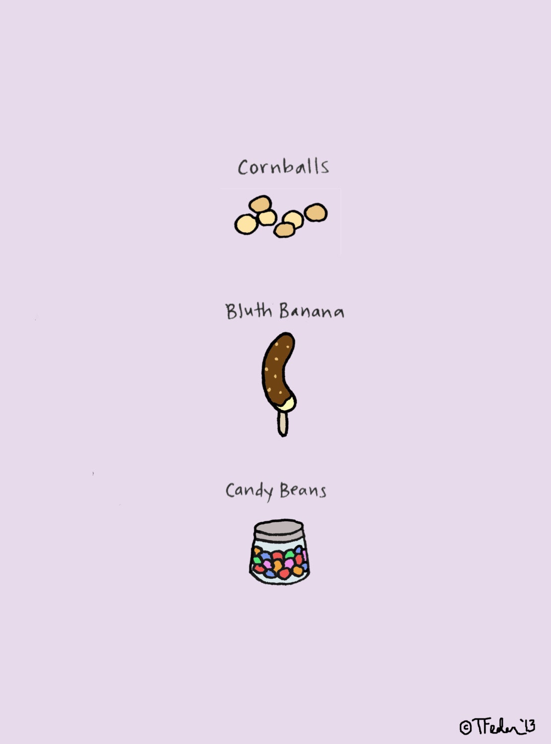 Foods of Arrested Development Print - Hand-Illustrated
