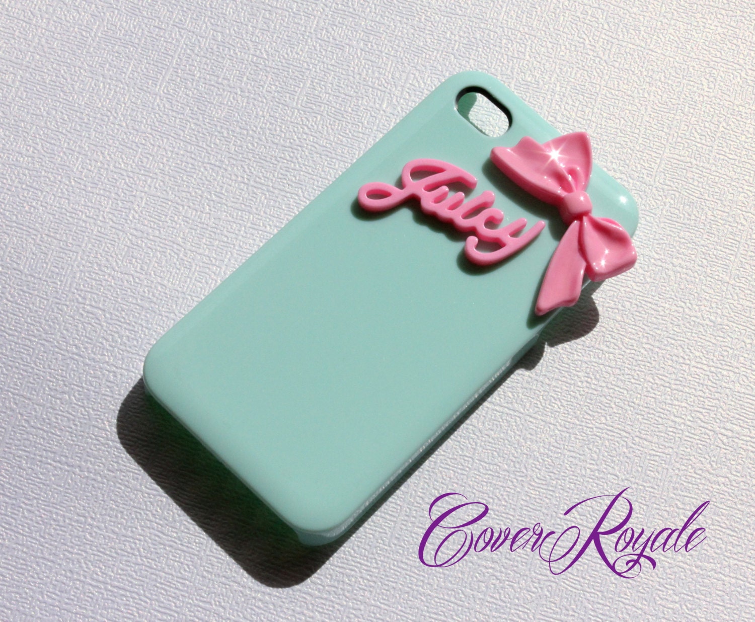 iPhone 4 Mint Green Pink Juicy Case