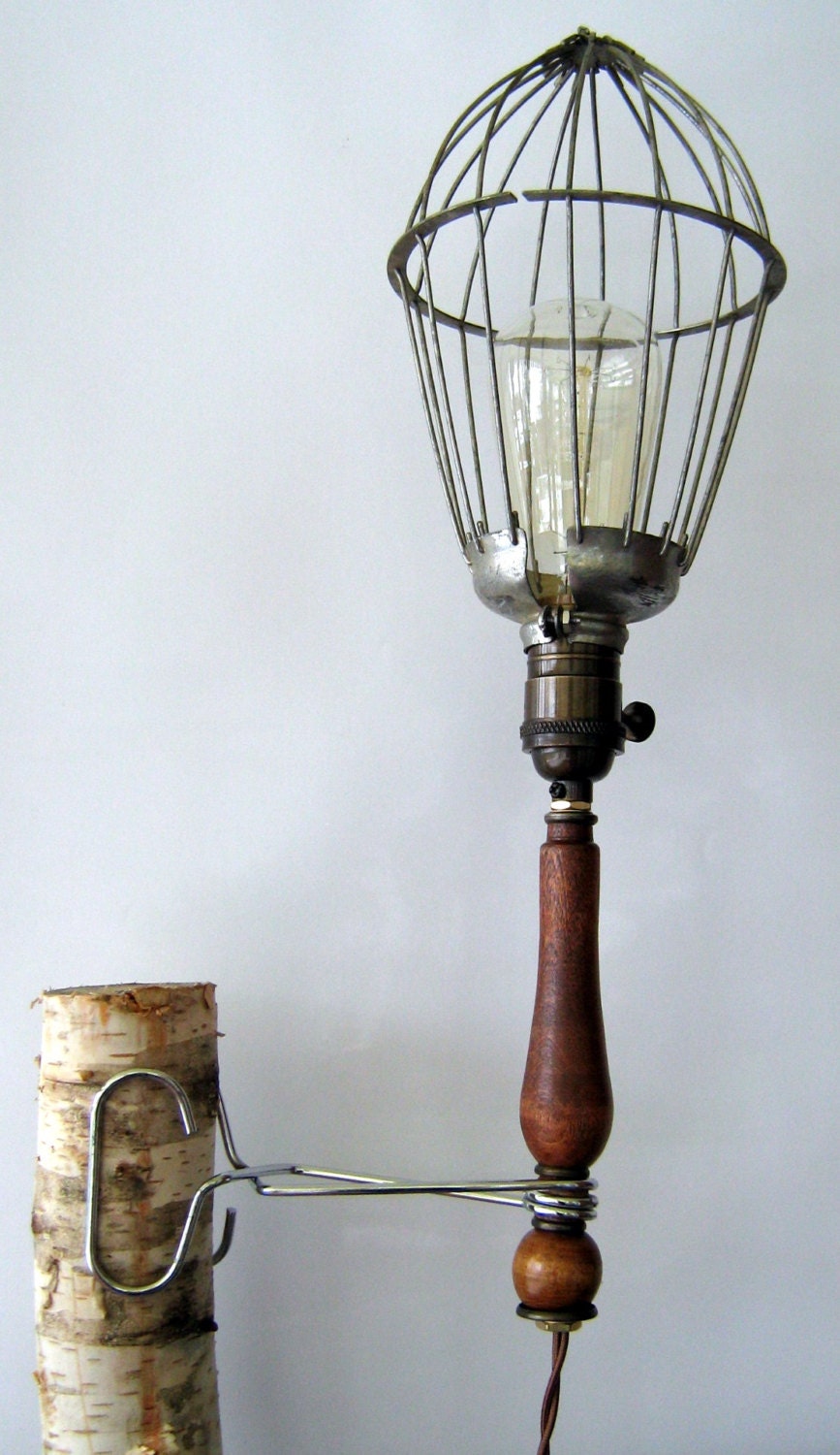Clip Clamp  "Trouble Light Cage Pendant" lamp - trending light
