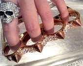 iPhone 5 Rose Gold iRock Brass Knuckle case with authentic Swarovski crystals & Spikes