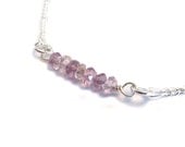 Purple Amethyst Necklace - Faceted Amethyst Gemstones