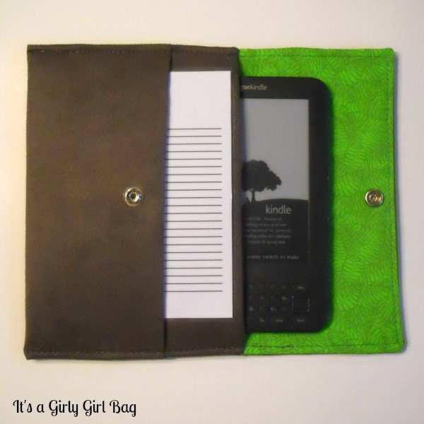 iPad Mini, Kindle, Nook, Kobo, Sony Reader, Samsung Galaxy, Small eReader Padded Case (READY TO SHIP) - Gray Suede