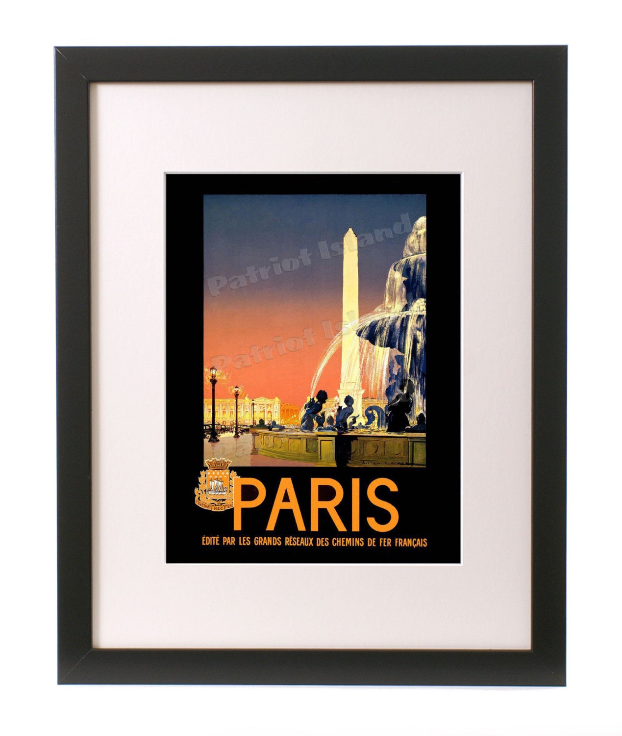 Paris France Europe Vintage Look Travel Poster Art Print Advertisement12x16