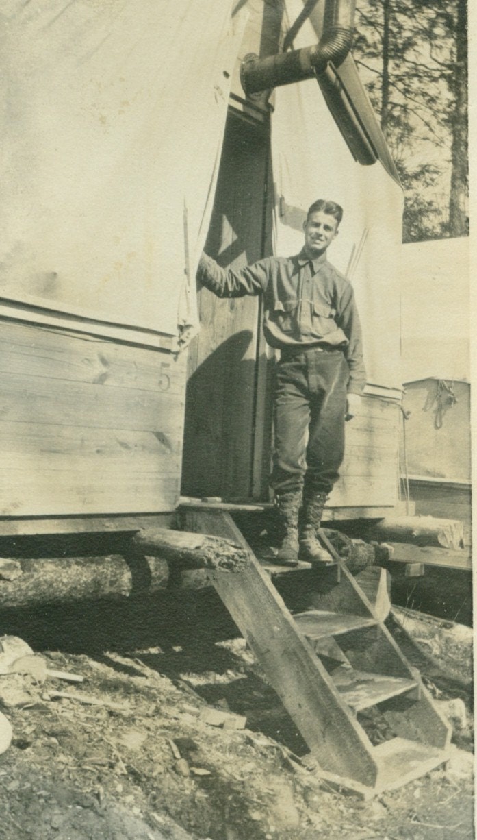 Vintage WWI Era Photograph, Tent City Photo
