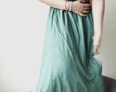 1970s Hippie kelly irish Green High-waist long Swing Skirt (M) -  Paris Fashion - Spring - SpaceMauve